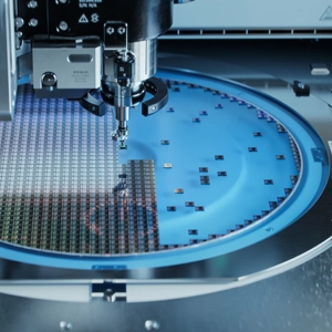 photo d'une plaquette de semi-conducteur